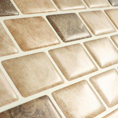 Smart Tiles Peel and Stick Gel Backsplash Tile Ravenna 10'' x 10
